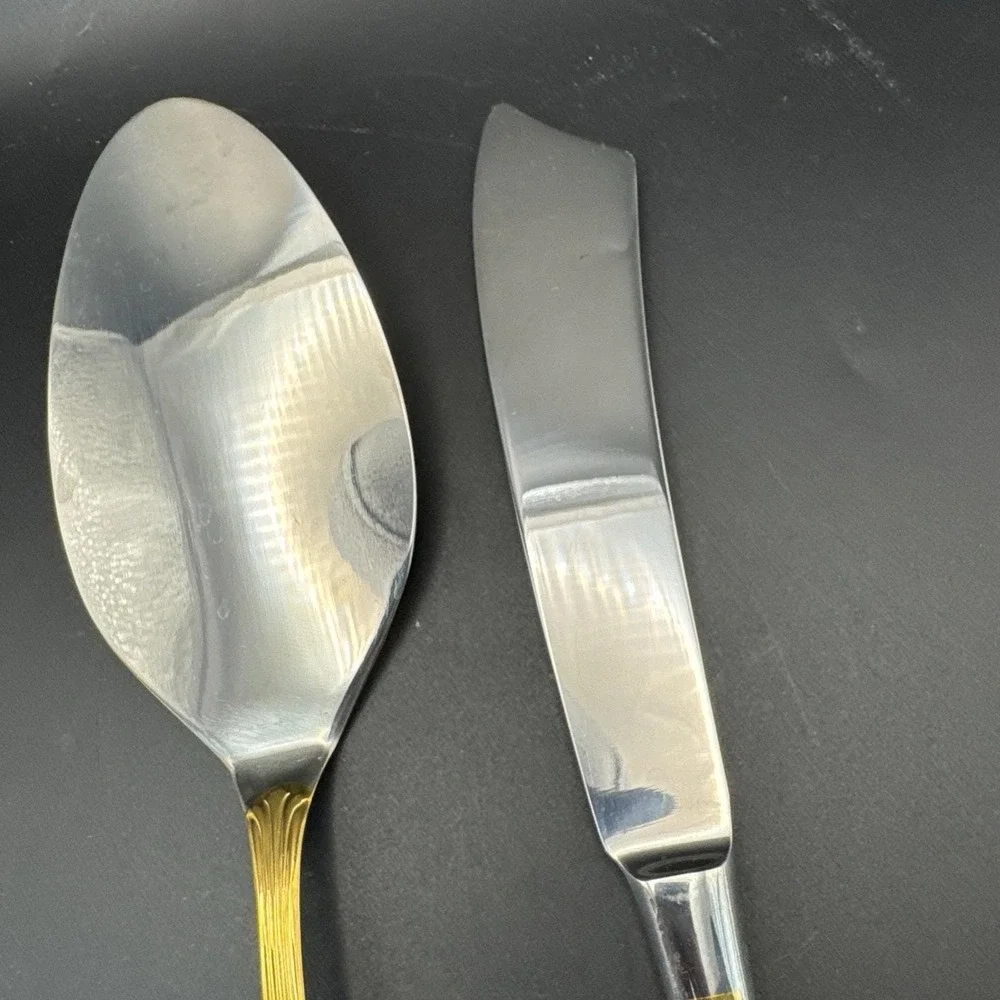 Gottinghen Cake‎ Knife Server 18/10 Stainless Steel Plated With 24K Gold ITALY